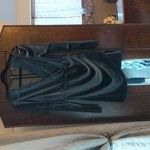 Long sleeve velvet mini dress